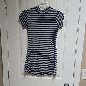 Boogy Woogy Children Blue and Gray Cotton striped dress shirt short sleeve